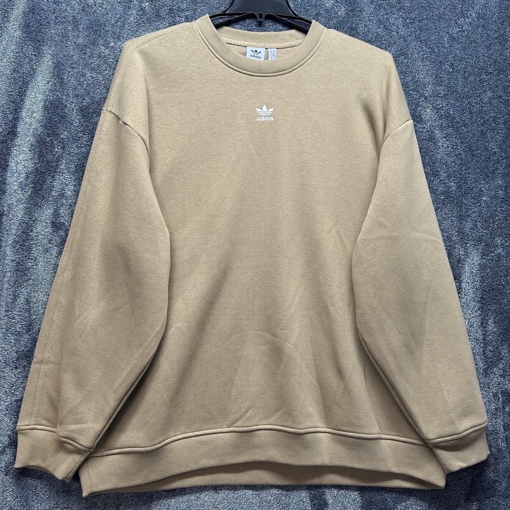 Adidas Womens Size XL Brown Essentials Crew Oversized Sweatshirt